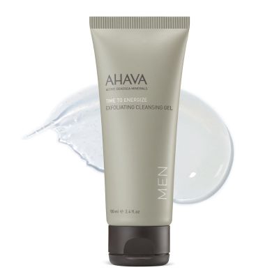 AHAVA Men's Exfoliating Cleansing Gel - Helps Against Clogged Pores, Smoothes & Cleans, Refreshes & Energizes the Skin with exclusive Osmoter & antioxidant botanic complex: G-Force, 3.4 Fl.Oz