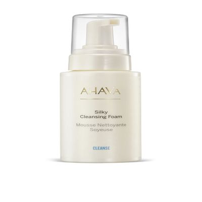AHAVA Cleanse Silky Cleansing Foam - Airy foam for gentle facial cleansing, effectively removes light makeup & dirt, tightens pores & rebalances pH, with Calendula, Babassu Oil & Osmoter, 6.8 Fl.Oz