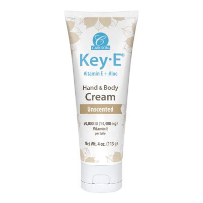 Carlson Key-E Hand & Body Cream, Vitamin E & Organic Aloe, 4 oz