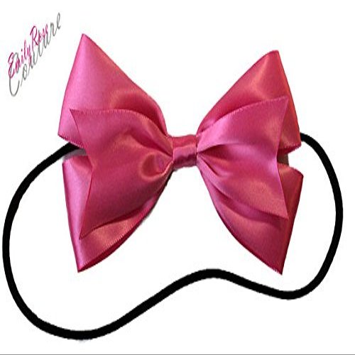 Double Ribbon Hair Bow Collection (Barrette, Sweet Bubblegum Pink)