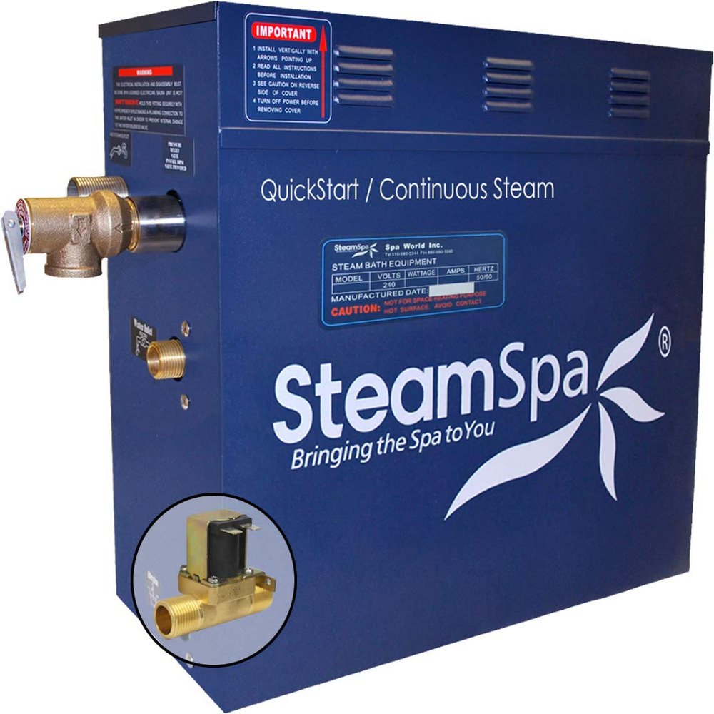 Steam Spa D-450-A 4.5 KW Quick Start Acu-Steam Bath Generator with Built-In Auto Drain
