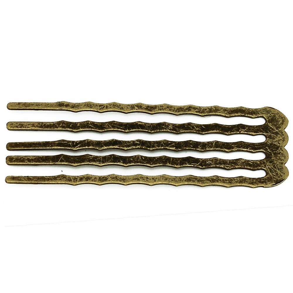 20pcs 50 * 16MM 5 Teeth Hair Comb Hair Slide Hair Accessories, Antique Bronze