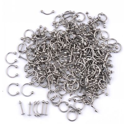 IPINK Piercing Kit 14G-16G Steel Body Piercing Belly Button,Tongue, Eyebrow, Nipple, Lip, Nose, Chi Gauge