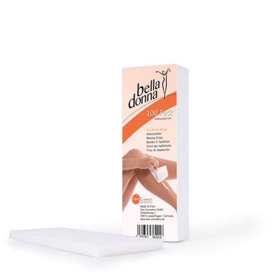 Bella Donna Cotton Waxing Strips, 100-Pack, 7 x 20 cm