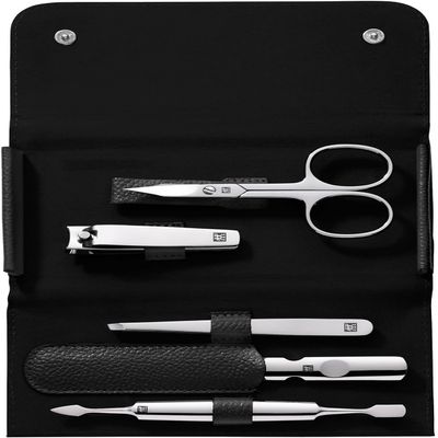 ZWILLING Beauty Classic INOX 6-pc Manicure Set with Black Leather Case