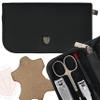 3 Swords Germany  brand quality 8 piece manicure pedicure grooming kit set for professional nail care with genuine leather case black - Made in Germany view 2