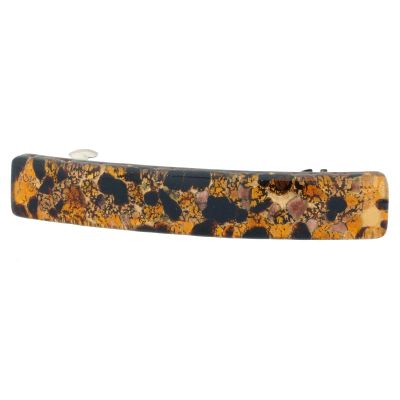 Glass Of Venice Murano Glass Venetian Reflections Hair Clip - Topaz Gold