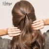 Womens' Grey 3.5 Inch Mini Banana Clip Hair Clincher Rounded Edges Hair Comb view 2