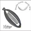 Womens' Grey 3.5 Inch Mini Banana Clip Hair Clincher Rounded Edges Hair Comb view 4