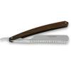 6/8 Actiforge Razor in Cocobolo Wood Chiselled decoration point on the back of the blade with mahogany box direct from France view 4