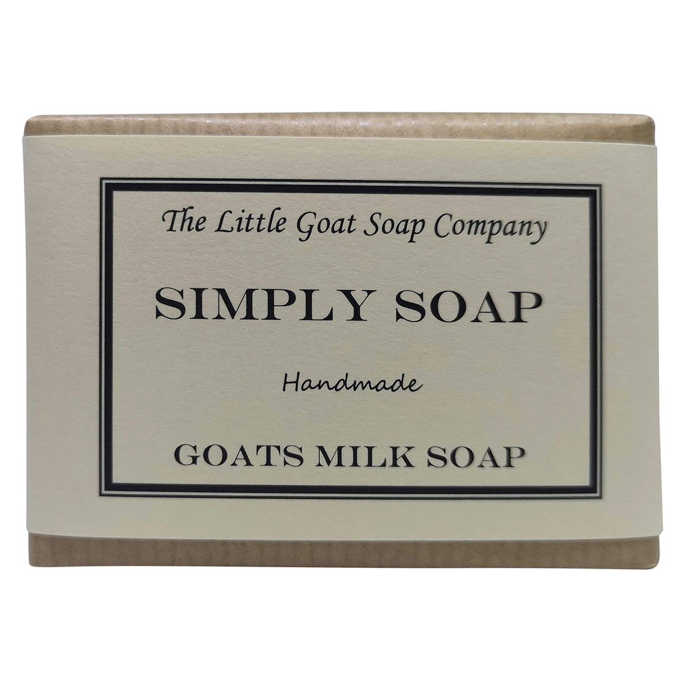 Simply Goats Milk Soap - Made with Raw Goats Milk. Unscented 1 x 100g by The Little Goat Soap Company