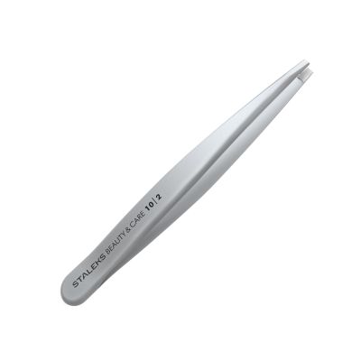 STALEKS BEAUTY & CARE 10 Type 2 Eyebrow Tweezers Narrow Straight Stainless Steel for Thick Brows & Precise Home Hair Removal