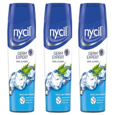 3 x Nycil Cool Classic Talcum Powder - 50g
