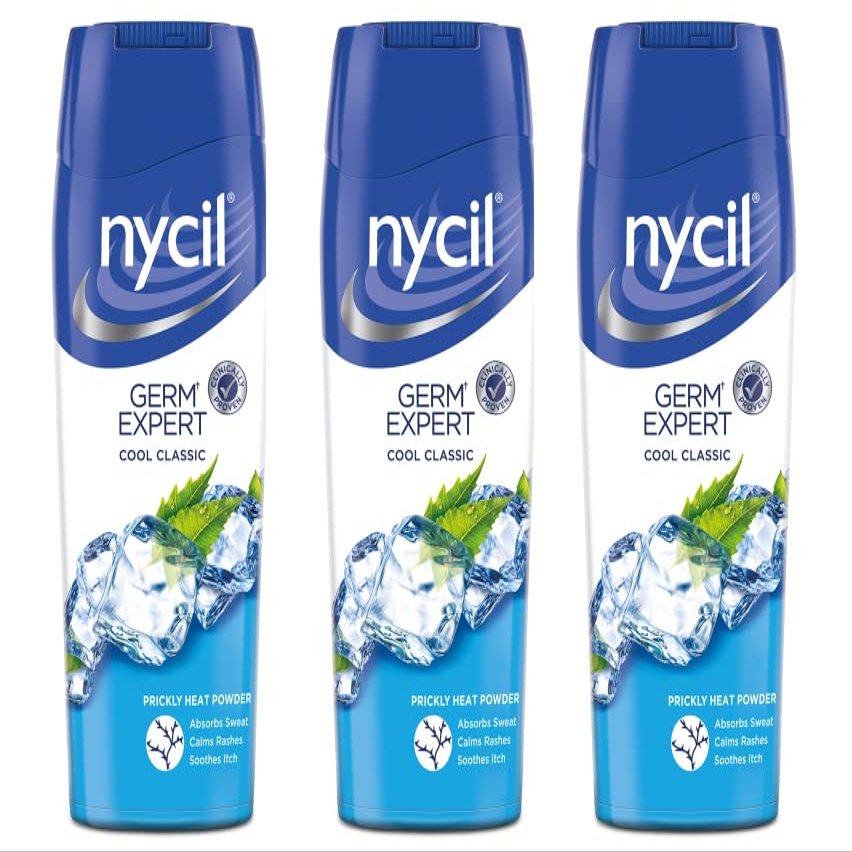 3 x Nycil Cool Classic Talcum Powder - 50g