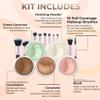 5pc KIT w/BRUSH SET (EBONY) Foundation Concealer Blush Corrector Bare Face Full Size Illuminating Powder view 2