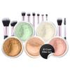 5pc KIT w/BRUSH SET (DEEP TAN) Foundation Concealer Blush Corrector Bare Face Full Size Illuminating Powder view 1