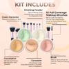5pc KIT w/BRUSH SET (BEIGE) Foundation Concealer Blush Corrector Bare Face Full Size Illuminating Powder view 2