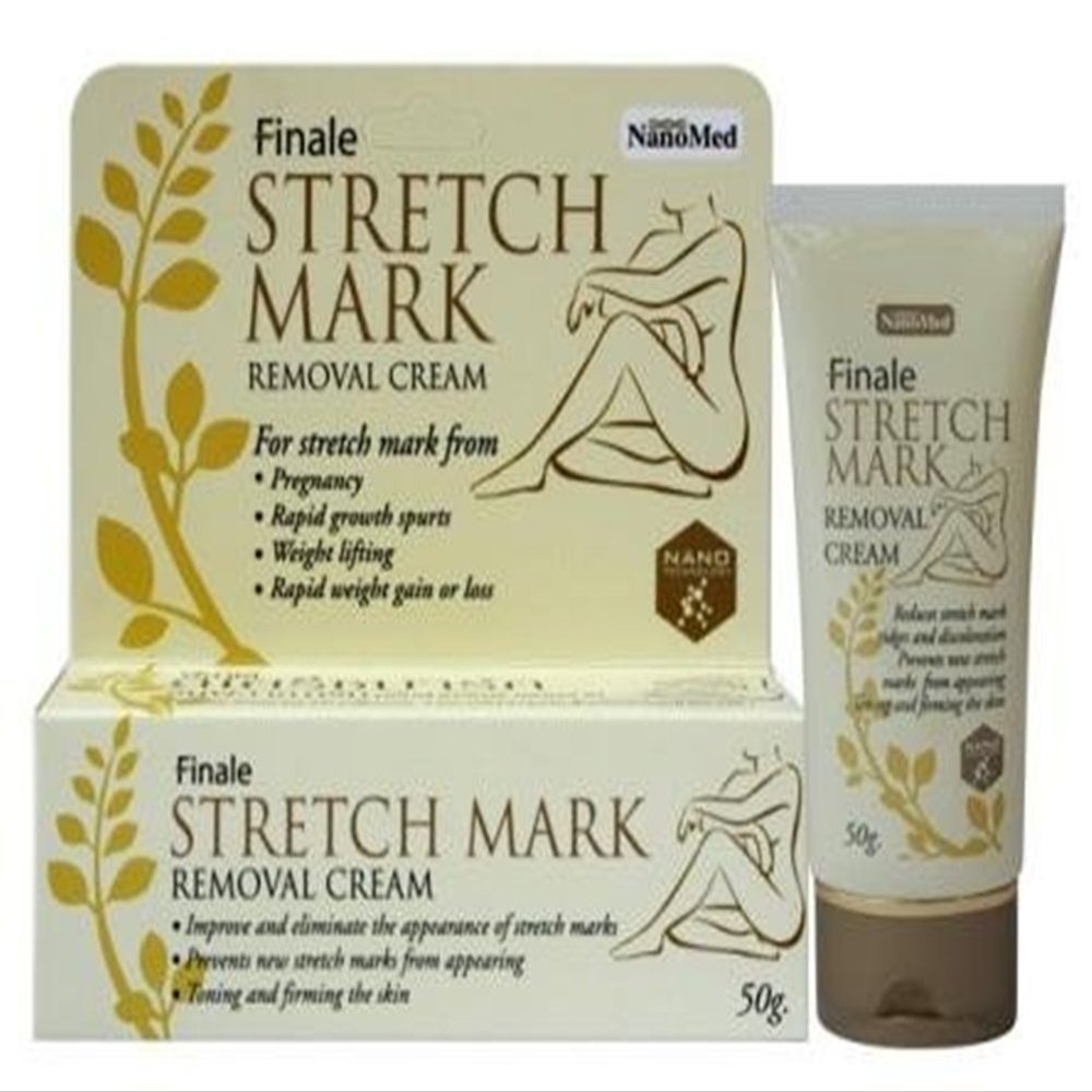 New Finale Stretch Mark Removal Cream 50g. Reduces stretch mark ridges and discoloration