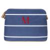 Cathy's Concepts Personalized Striped Cosmetic Bag, Blue, Letter M view 1