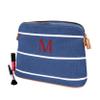 Cathy's Concepts Personalized Striped Cosmetic Bag, Blue, Letter M view 2