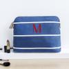 Cathy's Concepts Personalized Striped Cosmetic Bag, Blue, Letter M view 3