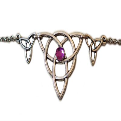 Moon Maiden Jewelry Celtic Triple Triquetra Trinity Headpiece Light Purple