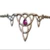 Moon Maiden Jewelry Celtic Triple Triquetra Trinity Headpiece Light Purple view 1
