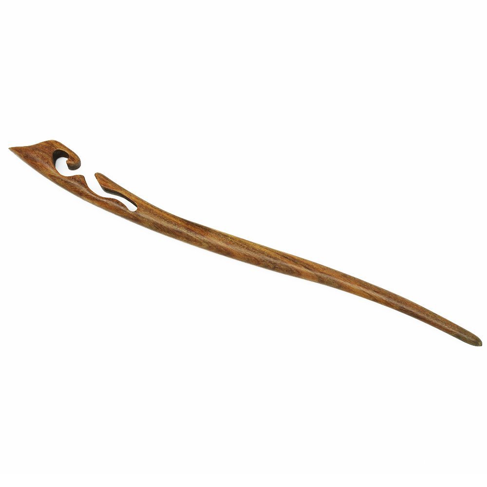 1PC Hand Wood Carved Hair Stick Carved Shawl pin