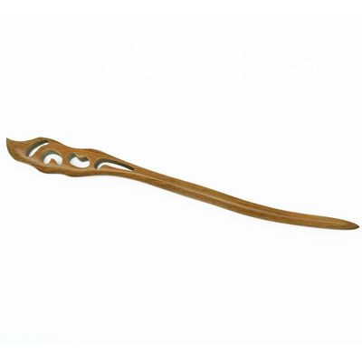 1PC Hand Wood Carved Hair Stick Carved Shawl pin