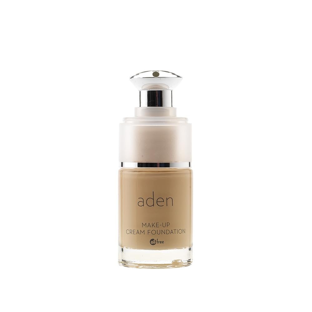 aden Cream Foundation  15ml  Oil Free & Hypoallergenic  Long lasting & Anti-Wrinkle  Light Coverage Foundation  Made in Italy (01 Nude)