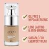 aden Cream Foundation  15ml  Oil Free & Hypoallergenic  Long lasting & Anti-Wrinkle  Light Coverage Foundation  Made in Italy (02 Natural) view 2