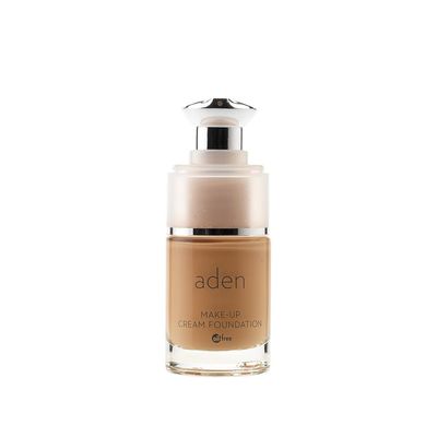 aden Cream Foundation  15ml  Oil Free & Hypoallergenic  Long lasting & Anti-Wrinkle  Light Coverage Foundation  Made in Italy (05 Fudge)