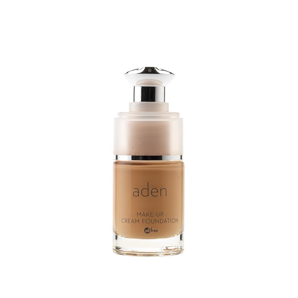 aden Cream Foundation  15ml  Oil Free & Hypoallergenic  Long lasting & Anti-Wrinkle  Light Coverage Foundation  Made in Italy (05 Fudge)