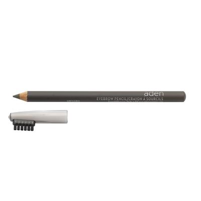 aden Eyebrow Pencil 1.14gr With Eyebrow Brush Highly Pigmented & Draws Tiny Brow Hairs Waterproof & Long Lasting MADE IN ITALY (Gray)