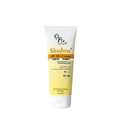 Fixderma Shadow SPF 50+ Cream | Sunscreen for Face | Sunscreen SPF 50 | Skin Sun Protection | Broad Spectrum Sunscreen for UV Protection Suitable for All Skin Types - 2.64 Fl Oz