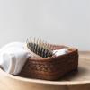 TEK  Scalp Massage Brush with Strap in Ash Wood Handmade in Italy  Stimulates Hair Growth, Ideal for Shampoo and Anti-Hair Loss Lotions  8.5 x 5 cm  Vegan and Sustainable view 4