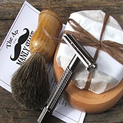 Dirty Deeds Badger Shave Set with Safety Razor