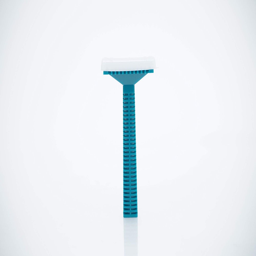 Medegen 4777-02 Shave Prep Unweighted Razor with Stainless Steel Blade, Turquoise, Pack of 100