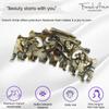 French Amie Beau Medium Handmade Celluloid Silver Grey Onyx Jaw Hair Claw Clip Clamp Clutcher view 2