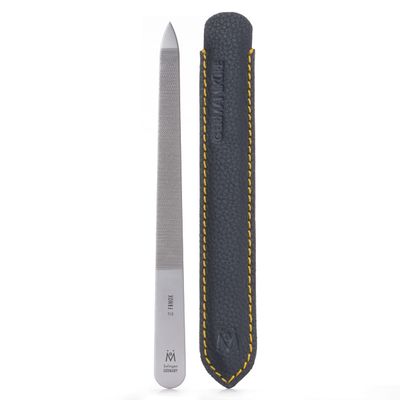 GERMANIKURE Original Triple Cut Metal Nail File, Double Sided FINOX Stainless Steel, Ethically Made in Solingen Germany