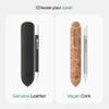 GERMANIKURE Clear Glass Cuticle Stick in Leather Sleeve - Ethically Made in Czech Republic - Cuticle Pusher & Remover, Callous & Dry Skin Fingertip File, Nail Shaper view 4