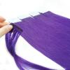 Yotty Hair Extensions Tape in Seamless Skin Weft Remy Human Hair (24Inch 40Pcs 140Gram, Purple) view 2