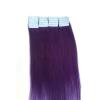 Yotty Hair Extensions Tape in Seamless Skin Weft Remy Human Hair (24Inch 40Pcs 140Gram, Purple) view 3