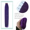 Yotty Hair Extensions Tape in Seamless Skin Weft Remy Human Hair (24Inch 40Pcs 140Gram, Purple) view 4