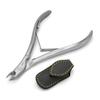 GERMANIKURE Standard Professional Cuticle Trimmer - 1/2 Half Jaw Nipper - Ethically Made in Germany - FINOX Stainless Steel Sharp Cuticle Remover in Leather Case  Manicure Tool, r175, 5mm view 1