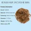 CAISHA 100% HUMAN HAIR Scrunchie Hair Piece Updo Braid Hair Scrunchy Messy Bun Red Blonde Mix H312n view 2