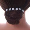 Bridal/Wedding/Prom/Party Set Of 6 Clear Austrian Crystal White Rose Flower Hair Pins In Silver Tone view 2