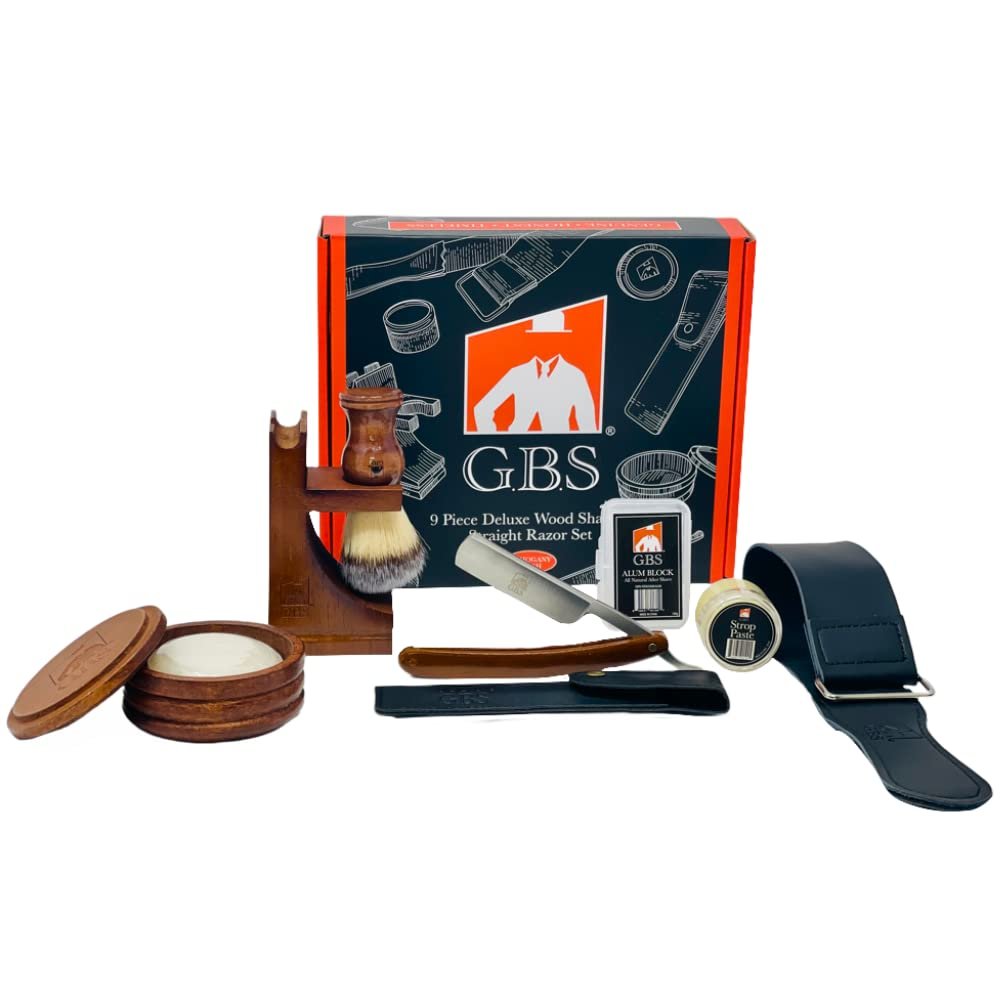 G.B.S Complete Mens Wood Shaving Set