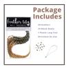 Natural Hair Feathers, Real Long Feather Hair Extensions with bead loop kit, 20 Long Thin Tie Dye Ginger Brown and Black and White grizzly striped Ombre Bayalage Plumes view 3