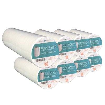 8 Rolls Perforated Disposable Bed Sheets for Massage Facial Waxing and Body Treatments 24" x 300' Non-woven Material